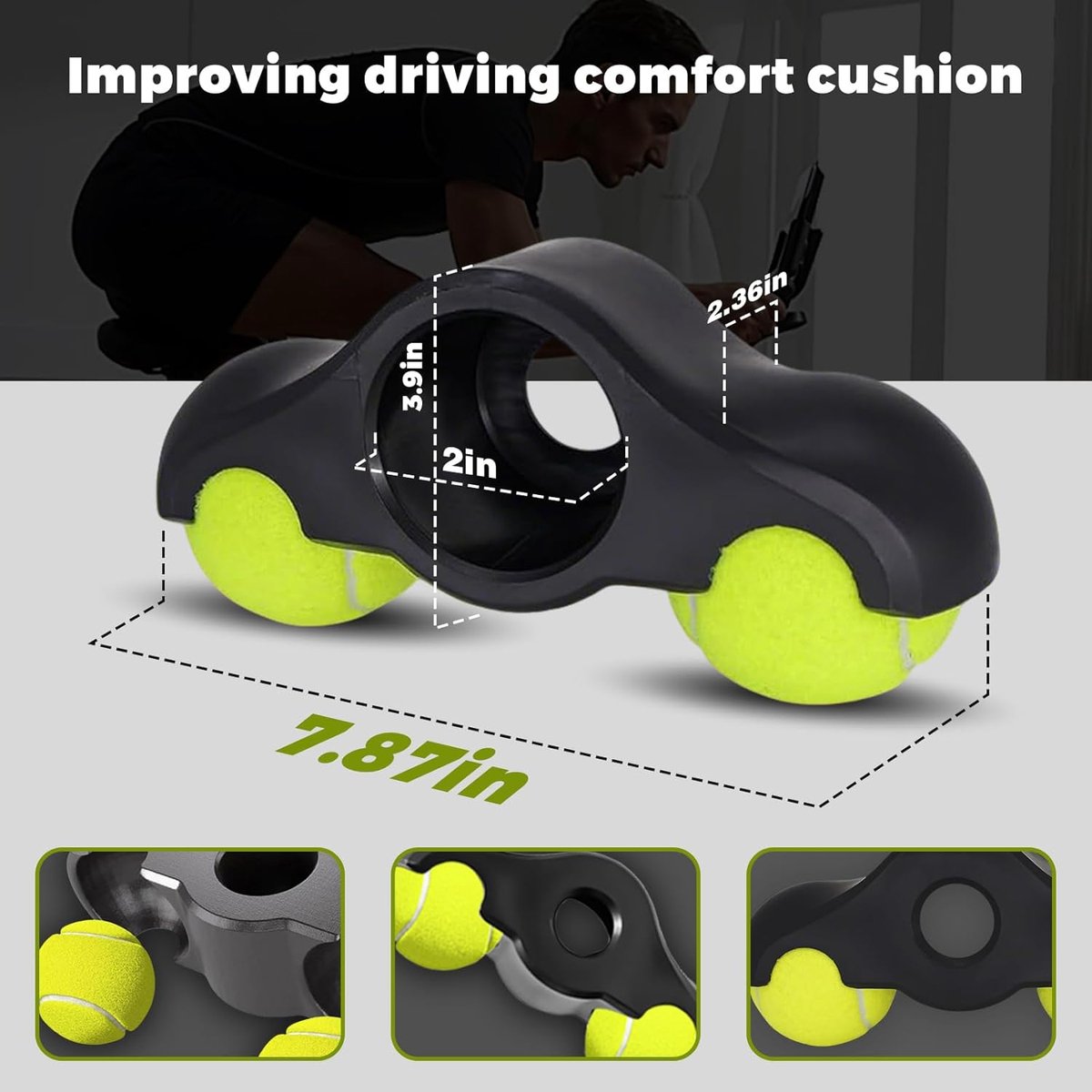 SnelShoppen - 4 Stuks Rocker Plate Voeten, Indoor Fietstrainer Snap Rocker Voetadapter, Draagbare Rocker Platen Fiets Trainer met 8 Tennisballen