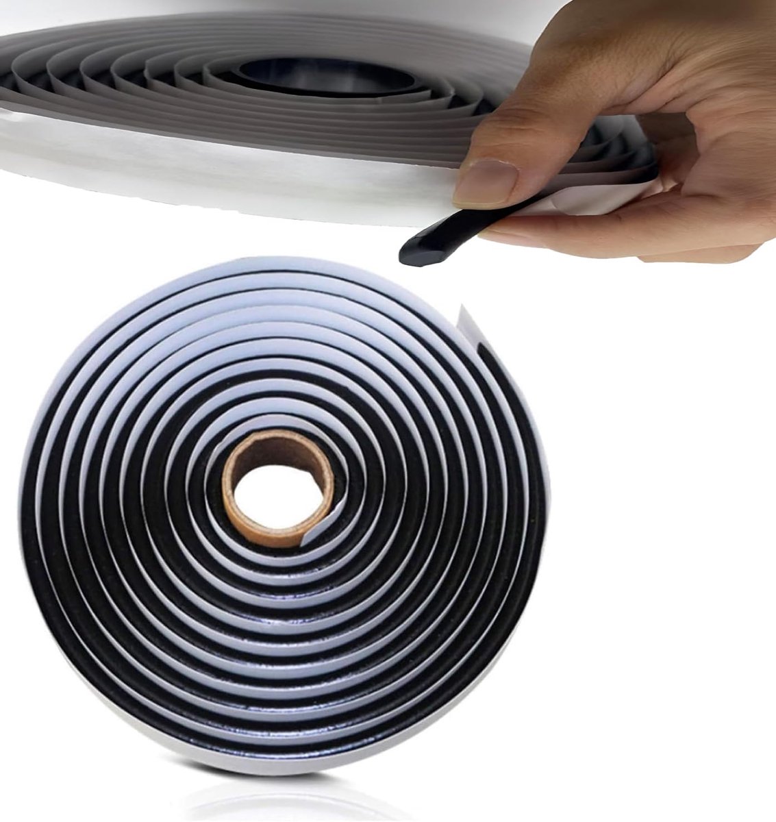 SnelShoppen - Butylrubberband voor Auto's, Vrachtwagens, Verlichting, Glas, Deurrubbers - 4m x 8mm - Ideaal voor Sealing en Installatie