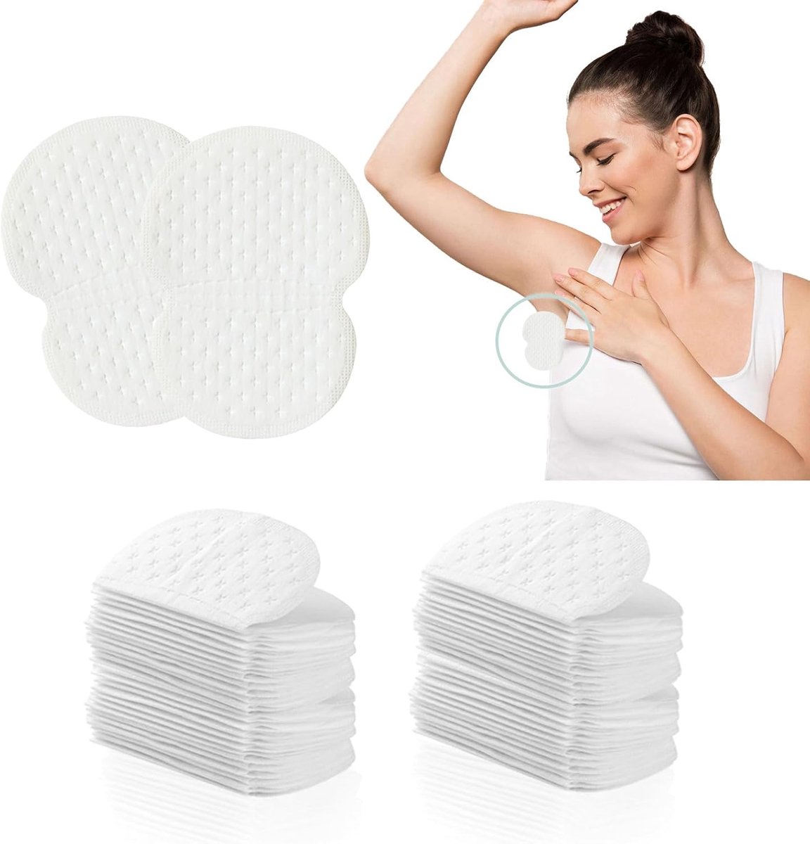Pack of 100 Underarm Pads Self-Adhesive Underarm Pads for Women Men Anti-Sweat Pads Underarm Sweat Pads Underarm - ShopVlot