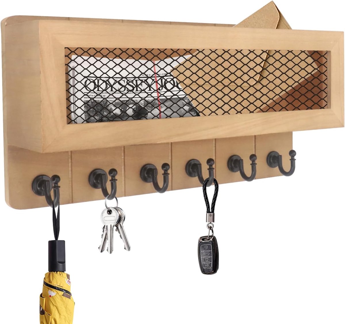 Key holder for wall, wooden key hooks for wall, post and key holder for decoration, key hooks wall mounted, storage - ShopVlot