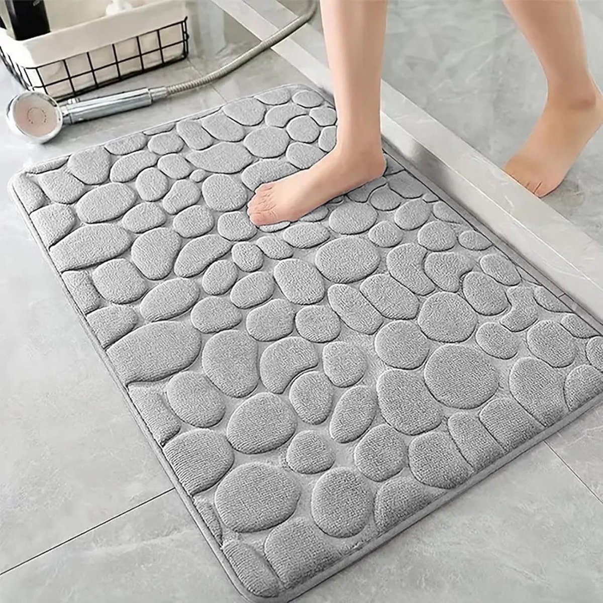 SnelShoppen - Badmat 40x60cm, Zacht en Comfortabel Bad Tapijt, Super Waterabsorptie, Antislip, Machinewasbare Douchemats voor Thuis en Badkamer Vloere