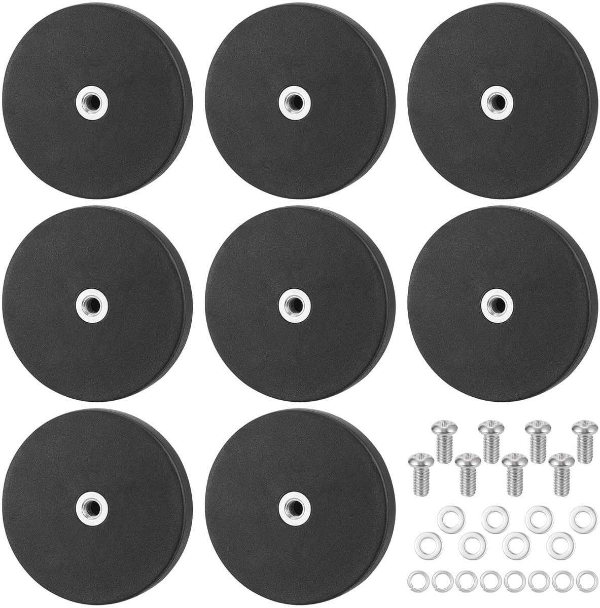 Hejo Pack of 8 rubber magnets, strong magnets non-slip Ø 43 mm - ShopVlot