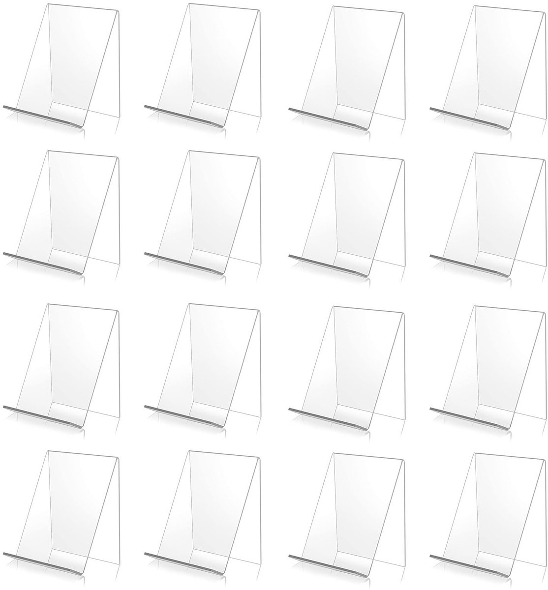 Omgoods - Set van 16 Acryl Boeksteunen Transparant