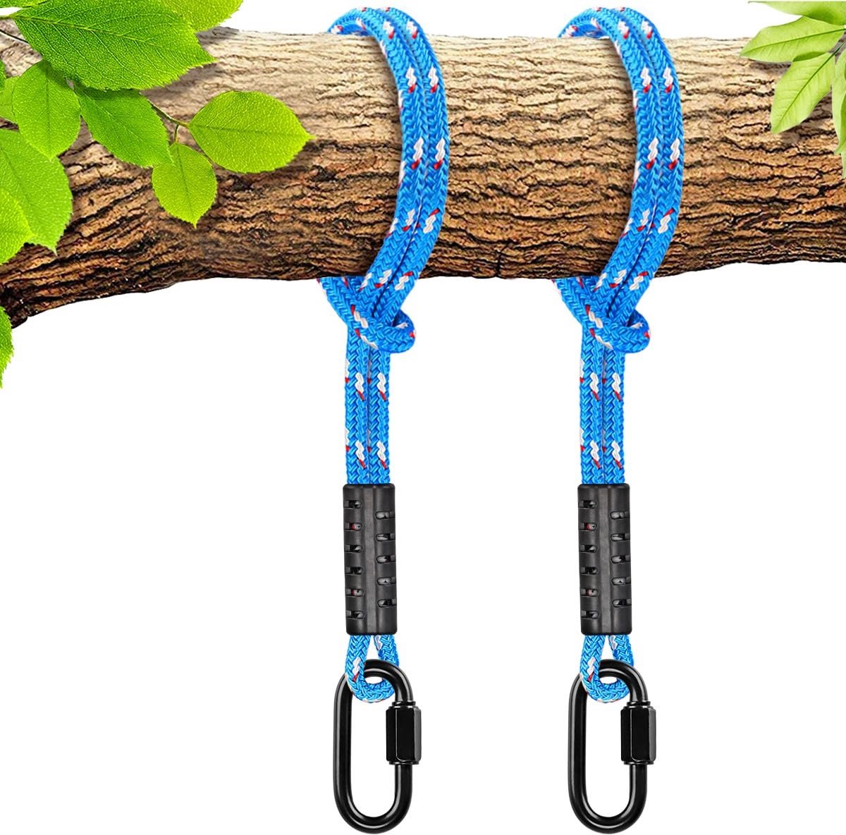 Omgoods - Set van 2 Schommelophangingen - 120 cm Touw met Karabijnhaak