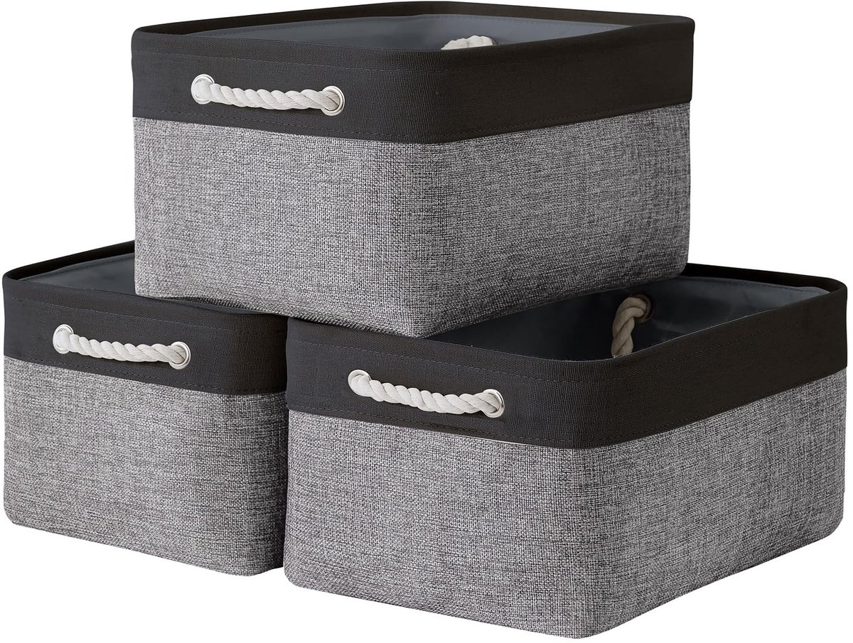 Omgoods - Vouwbare Opbergboxen - 3-Pack voor Organisatie met Touw