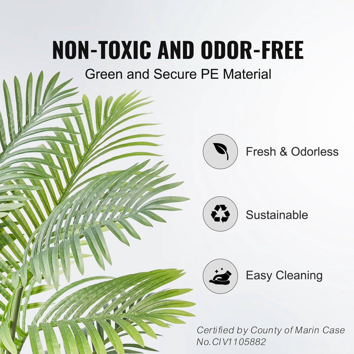 Omgoods - Kunstplant Areca Palm in Pot 800x800x1219mm