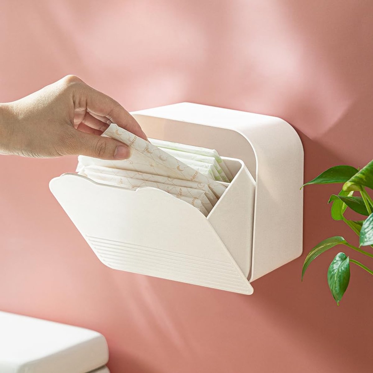 Omgoods - Wandmontage Opbergdoos voor Kleine Voorwerpen en Hygienische Doeken