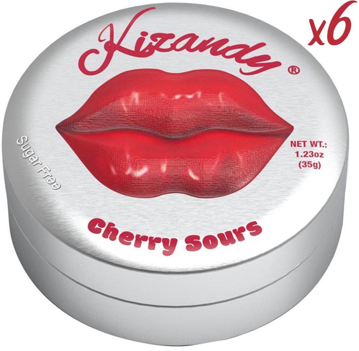 Kizandy - Suikervrije zuurtjes - cherry - tinnen verpakking