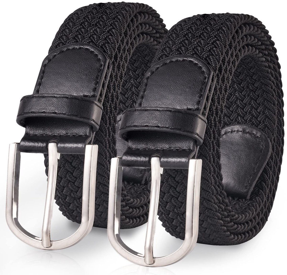 Omgoods - 2 Stuks Elastische Gevlochten Riem voor Mannen en Vrouwen
