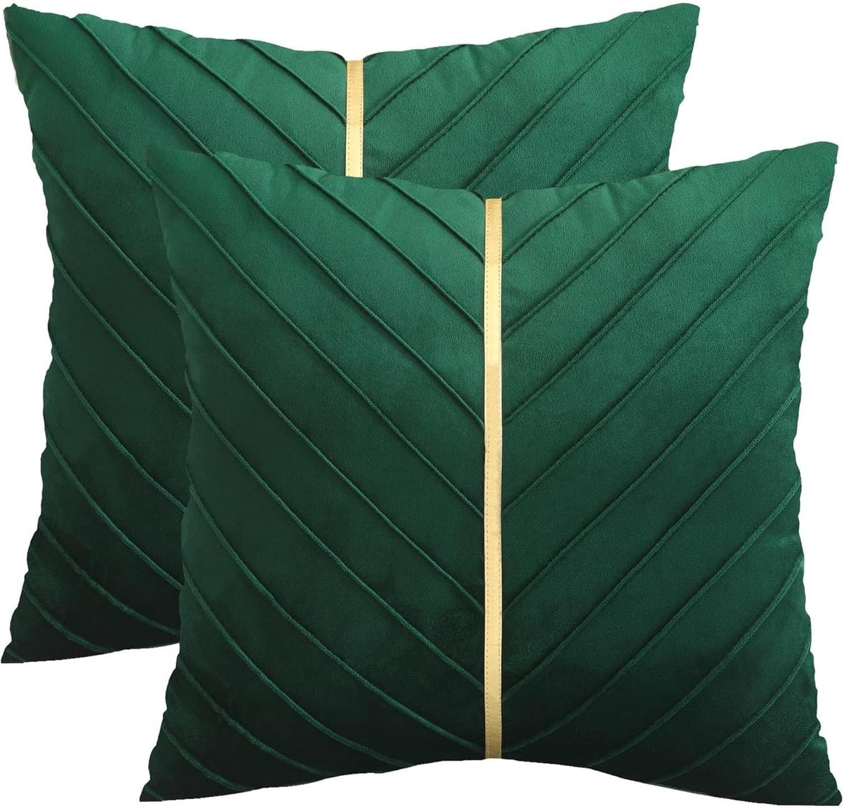 Omgoods - Set van 2 Luxe Velours Kussenhoezen 45x45 cm voor Modern Interieur
