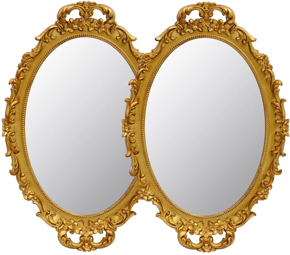 Omgoods - Set van 2 Vintage Spiegel met Gouden Lijst