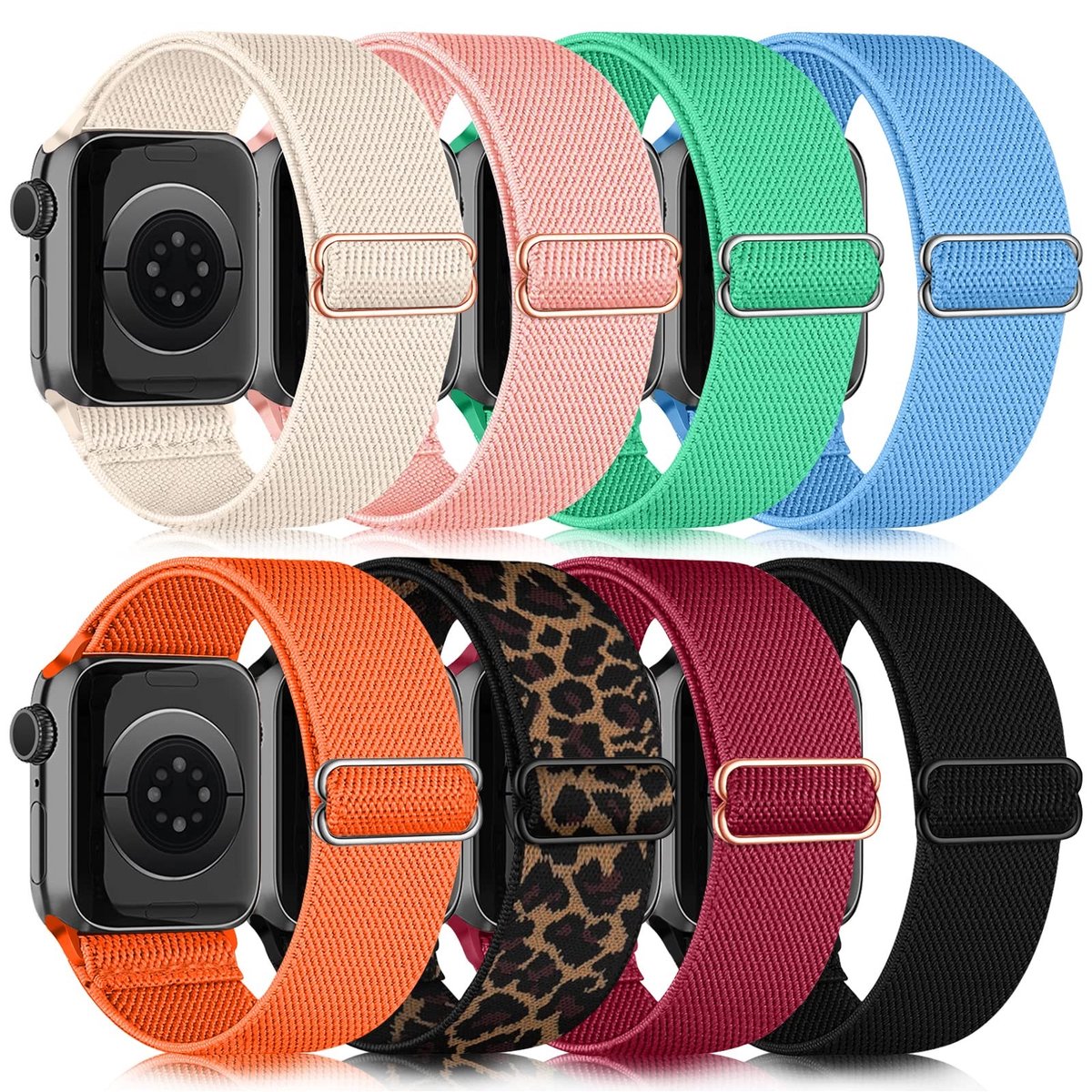 Omgoods - Elastische Nylon Sportarmband voor Apple Watch