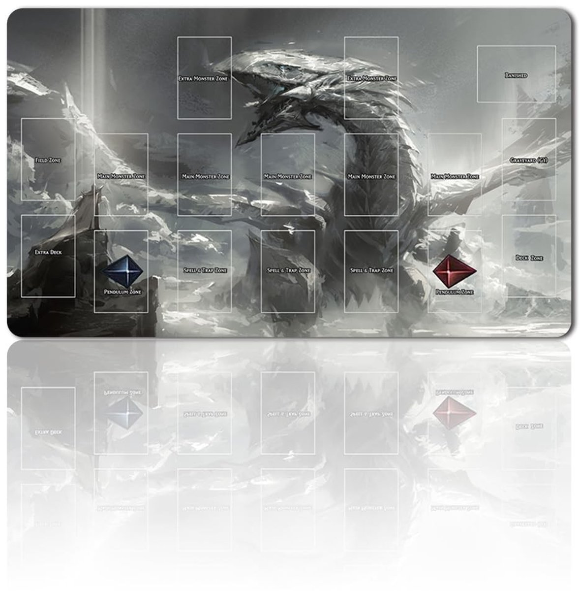 Omgoods - Speelmat voor Trading Card Game met Kaartzones 60 x 35 cm