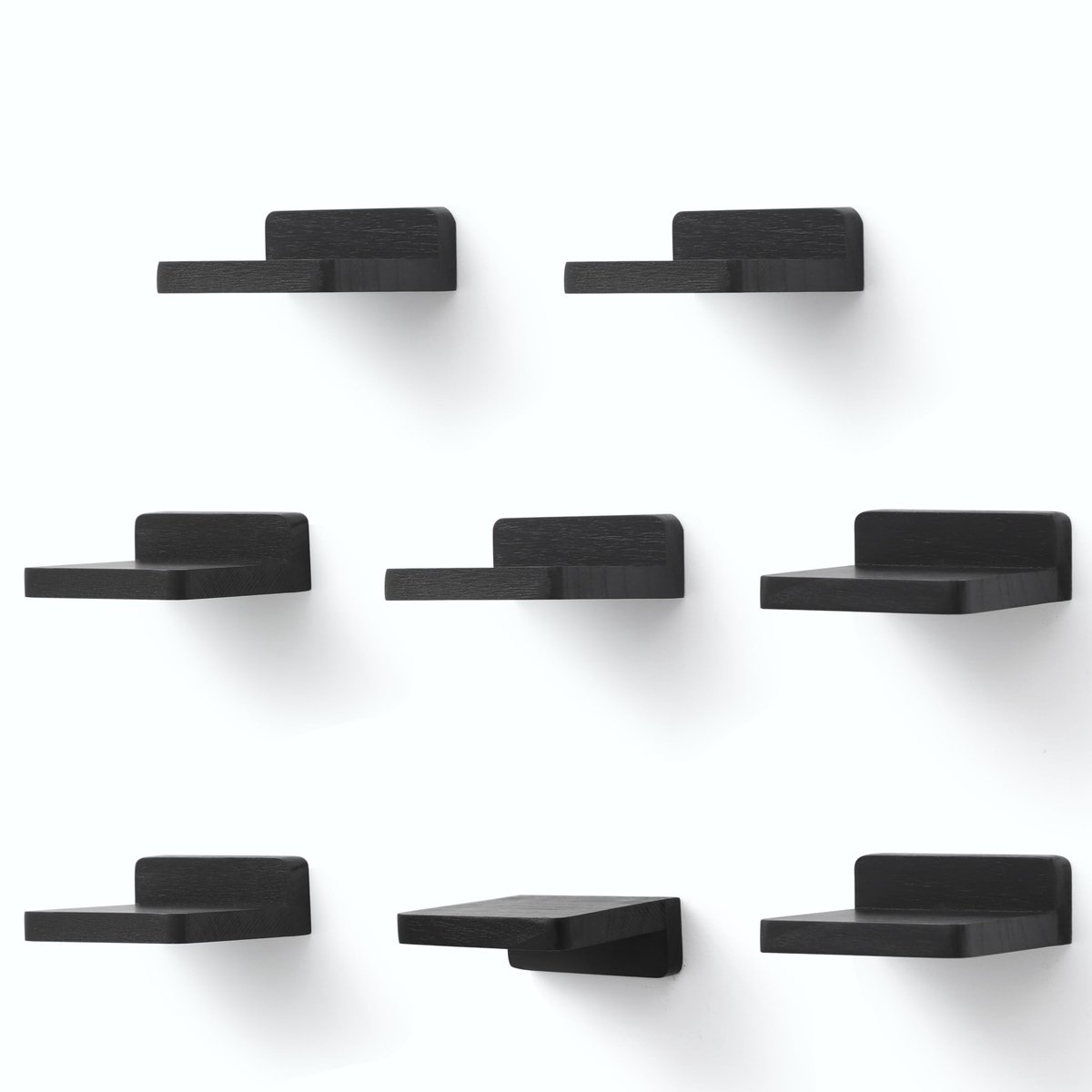 Omgoods - Set van 8 Kleine Zwevende Planken voor Muurdecoratie