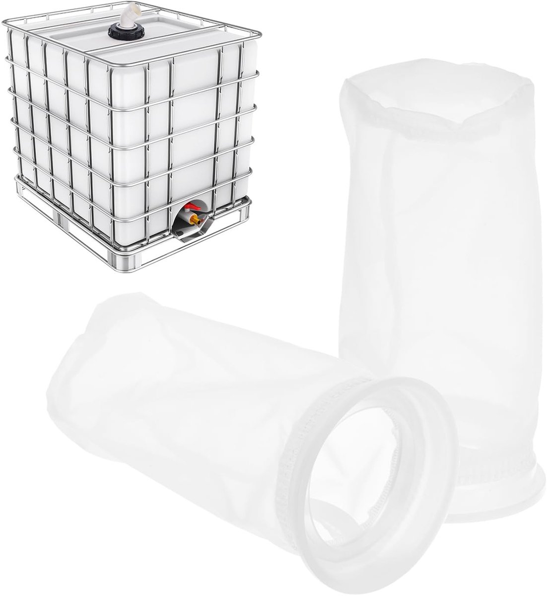 Omgoods - IBC Lid Filter met Fijnmazig Nylon voor Regenwater Tanks (2 Pack)