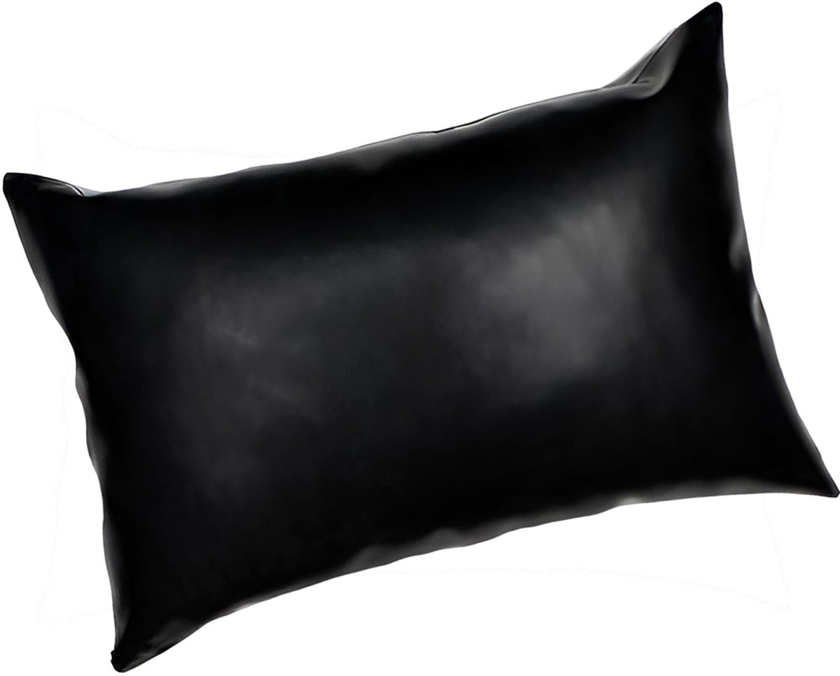 Omgoods - Zwarte Latex Kussensloop met Rits 20x28CM