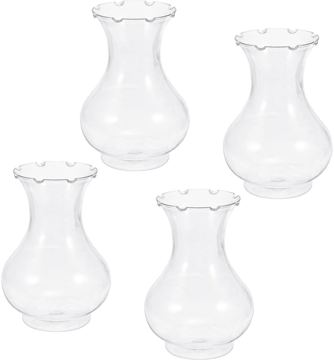 Omgoods - Set van 4 Transparante Bolvazen