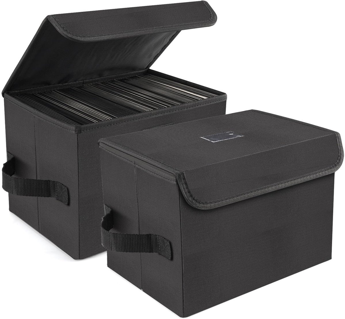 Omgoods - Vinyl Opslagdozen voor 7 Inch Platen, Set van 2
