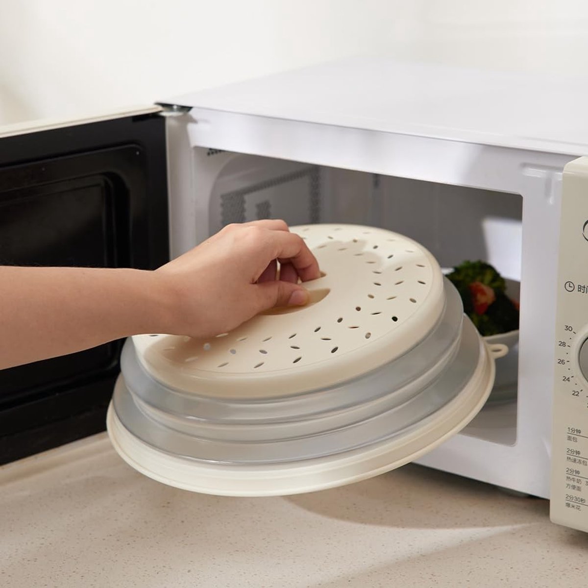 Omgoods - Vouwbare Magnetron Deksel BPA-vrij met Spetter Bescherming