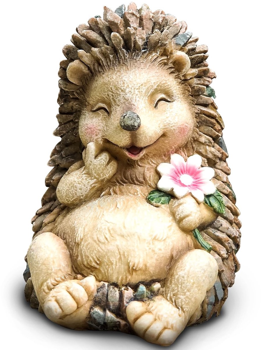 Omgoods - Buiten Tuin Decoratie Hedgehog van Weerbestendig Hars