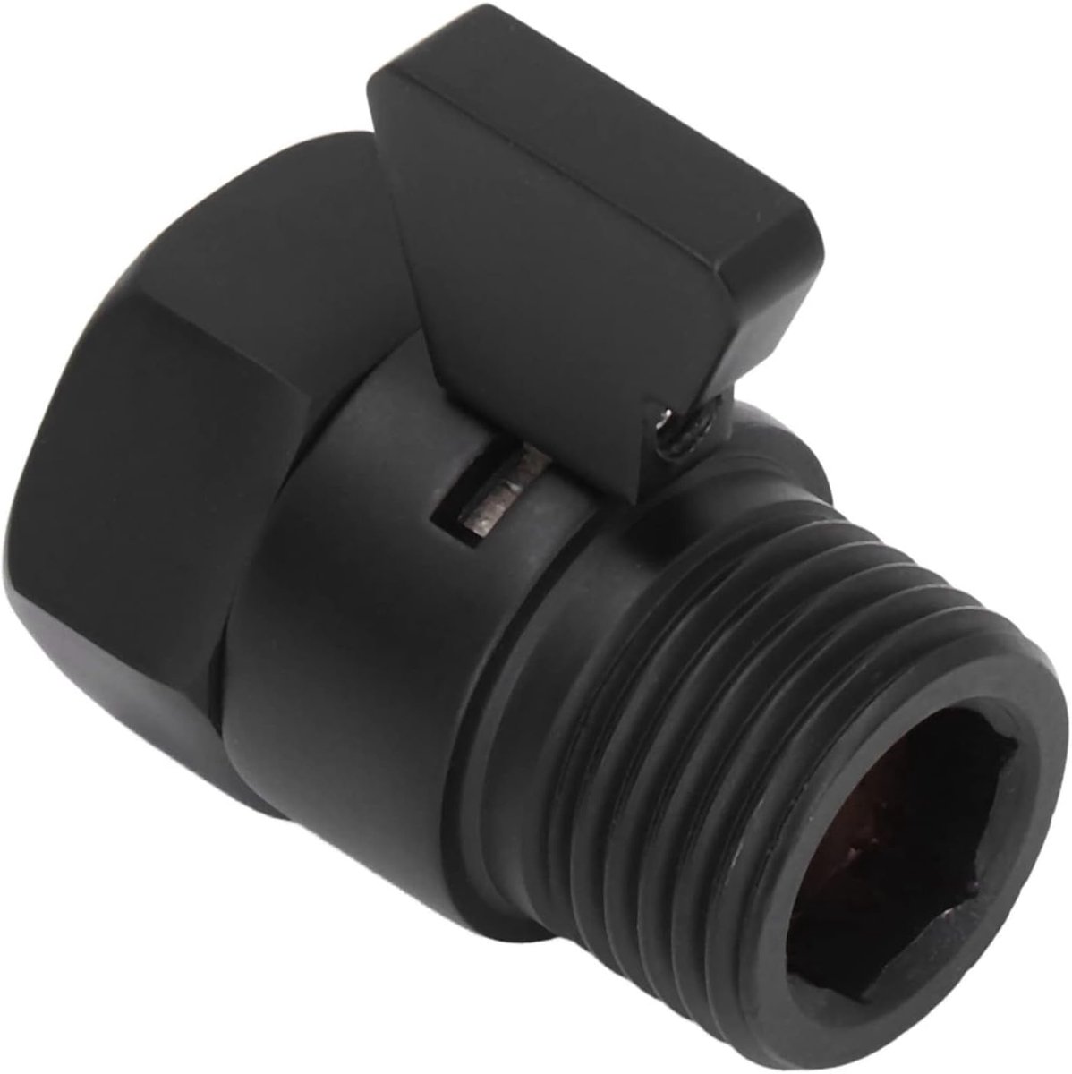 SnelShoppen - Messing Waterafsluiter Schakelklep Zwarte Messing Afsluitklep G1 voor Vaste Douches en Handdouches
