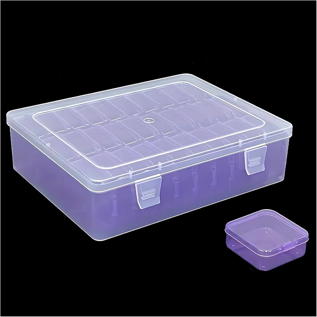 SnelShoppen - 31-Delige Sorteerdoos (1 Grote + 30 Kleine Dozen) – Plastic Organizer voor Diamant Schilderen, Kraaltjes & Sieraden, Transparante Opberg