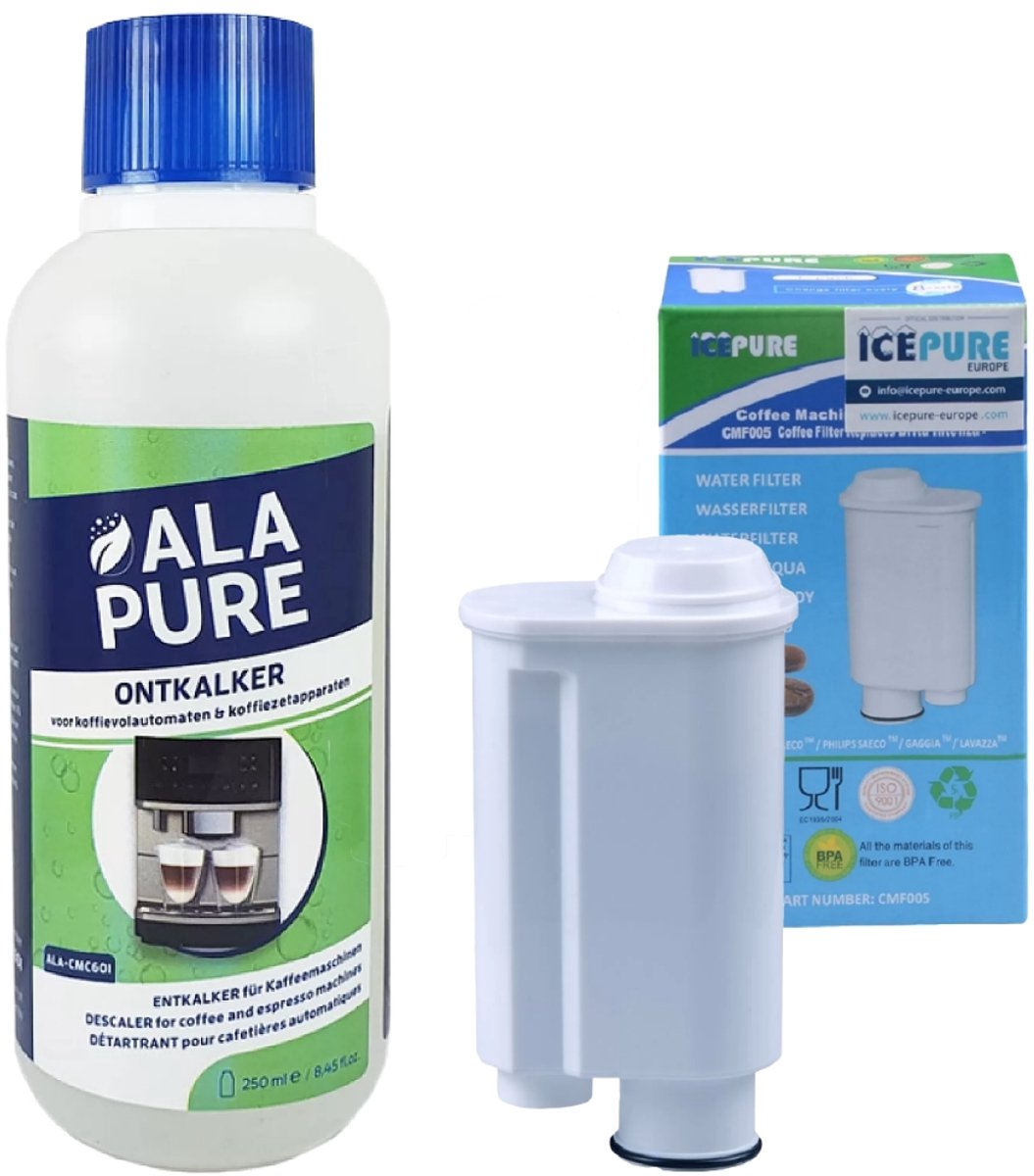 voor Philips Saeco Onderhoudsset intenza+ Waterfilter CA6702 + CA6700 Ontkalker