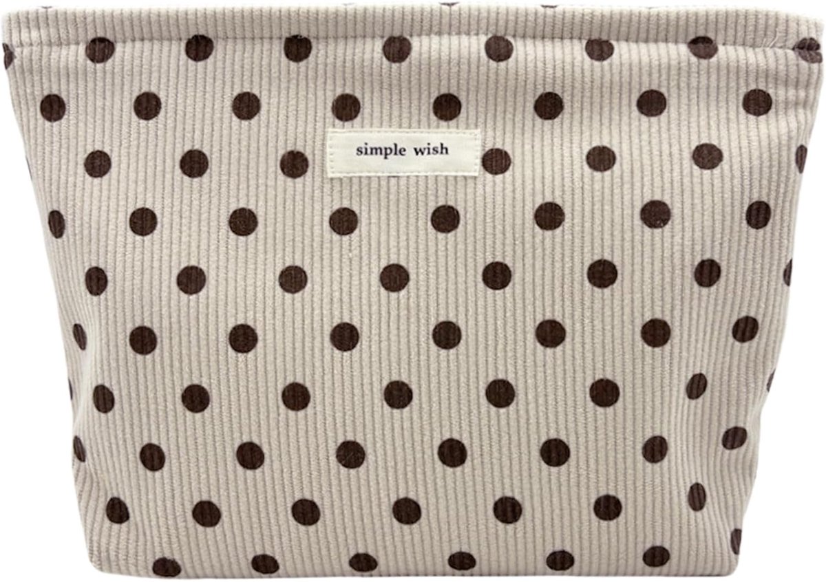 SnelShoppen - Makeup Tas, U, Make-up Bag met Ruitpatroon in Felle Kleuren, Canvas Stof, Draagbare Cosmetica Organizer voor Feest, Reizen, en Dagelijks