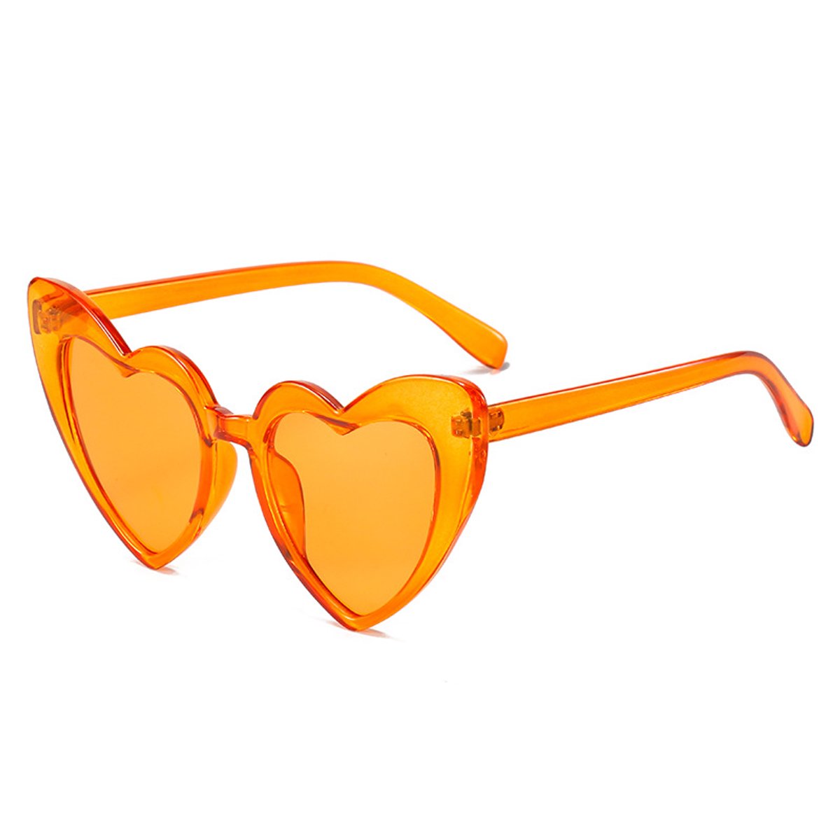 Oranje Zonnebril - Koningsdag Zonnebril - Rave Zonnebril - Koningsdag Bril – Hartvorm Zonnebril - Accessoires voor Koningsdag - Oranje accesoires - EK/WK verkleed accessoires - voor Festivals,Koningsdag,Carnaval - Oranje