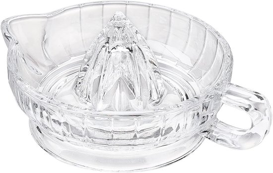 Glazen Citroenpers - Citruspers Handmatig - Vers Sap Maken - Robuuste Glazen Constructie - 17 x 7.3 cm - Transparant — afbeelding 3