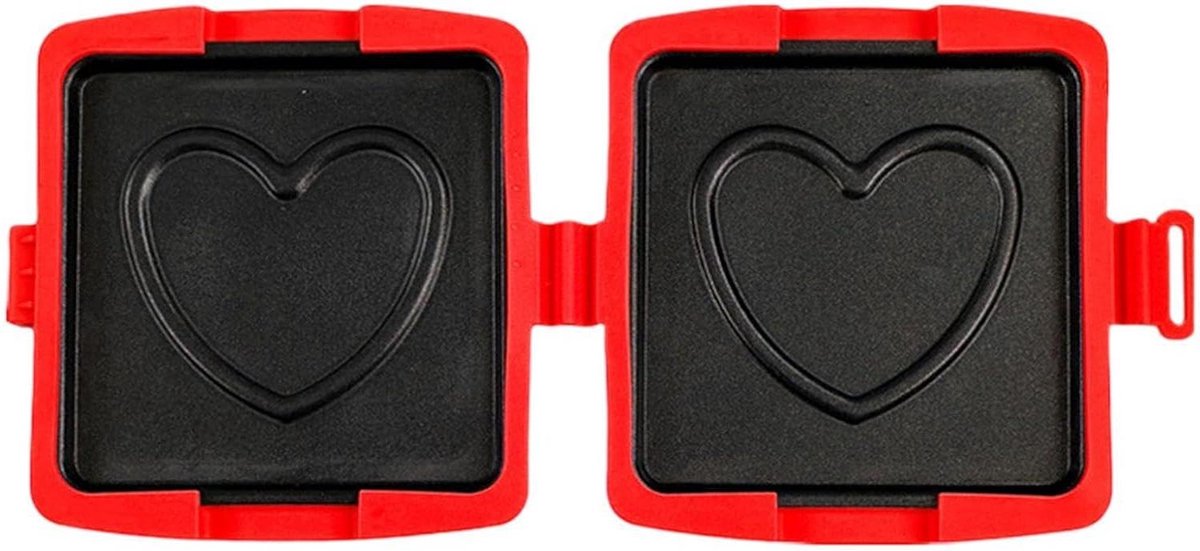 Magnetron Sandwichmaker - Tosti Ijzer - Snelle Ontbijtjes Maken - Gelijkmatige Warmte - 18x14x3 cm - Rood