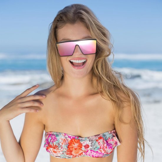 3 paar oversized vierkante zonnebril, platte bovenkant, oversized zonnebril, vierkante zonnebril voor dames en heren, jaren 70 zonnebrillen, steampunk-zonnebril, voor buitenactiviteiten, feest — afbeelding 4