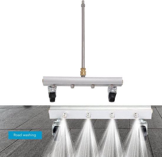 SnelShoppen - Professionele Onderwagen Waterborstel met 4 Spuitmonden, Hogedrukreiniger, Onderstelreiniging voor Auto, Terras, Binnenplaats — afbeelding 2