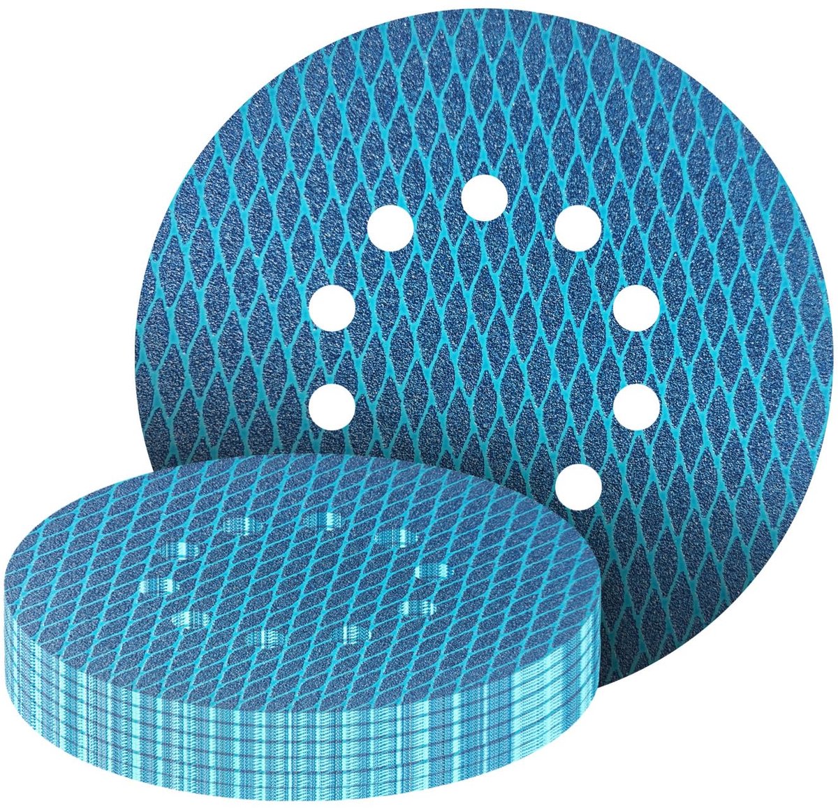 25 stuks 225 mm klittenband schuurpapier, excentrische schuurschijven, 10-gaten korrel 40-240 diamantvorm schuurpads, schuurmiddelbestand tegen toevoegingen voor excentrische schuu