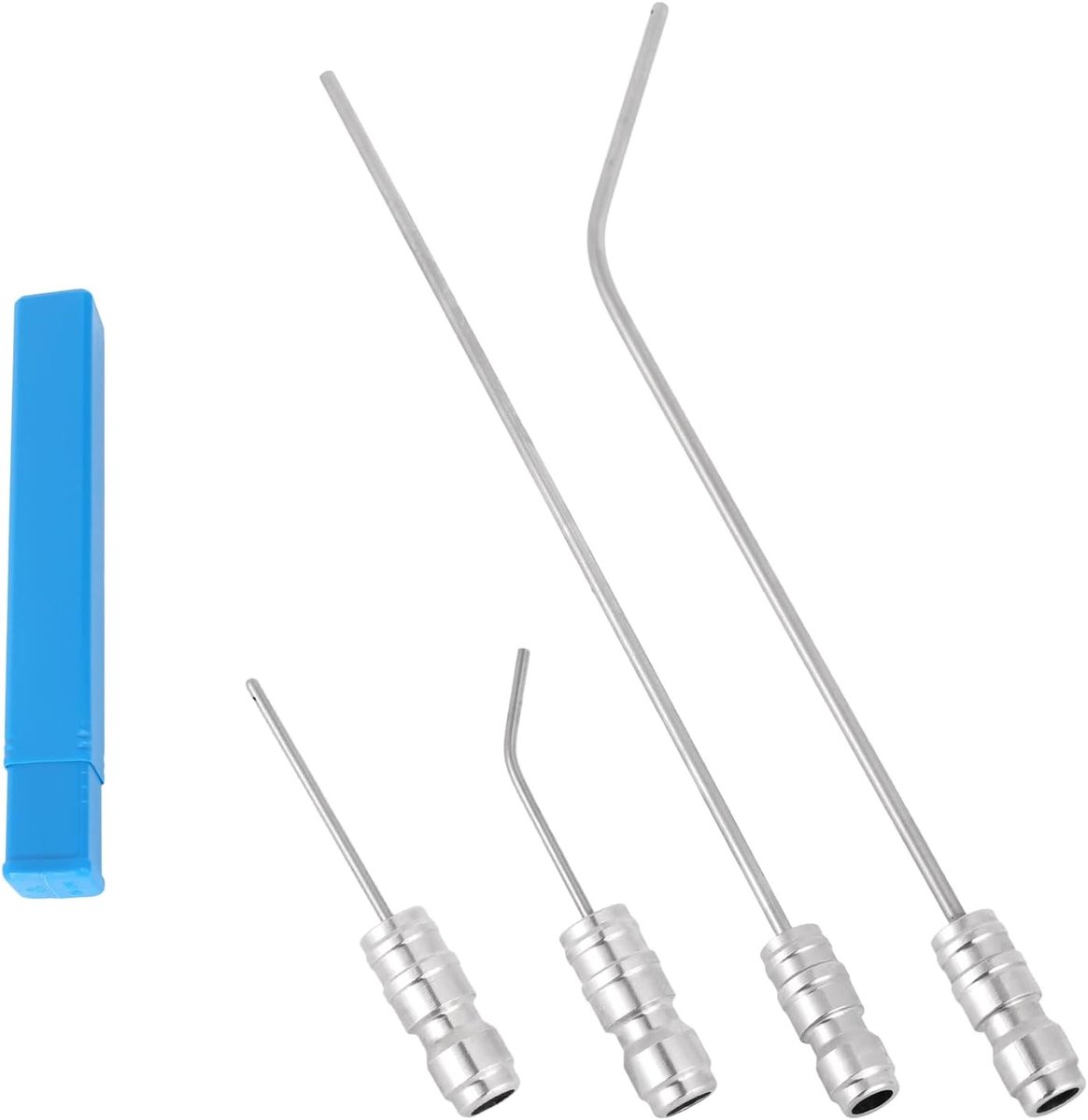 SnelShoppen - 4 Stuks Hogedrukreiniger Sproeier Kit met 1/4 Inch Snelkoppeling, Roestvrij Staal Vervangingsstraalset voor Dieptreiniging met Rechte &