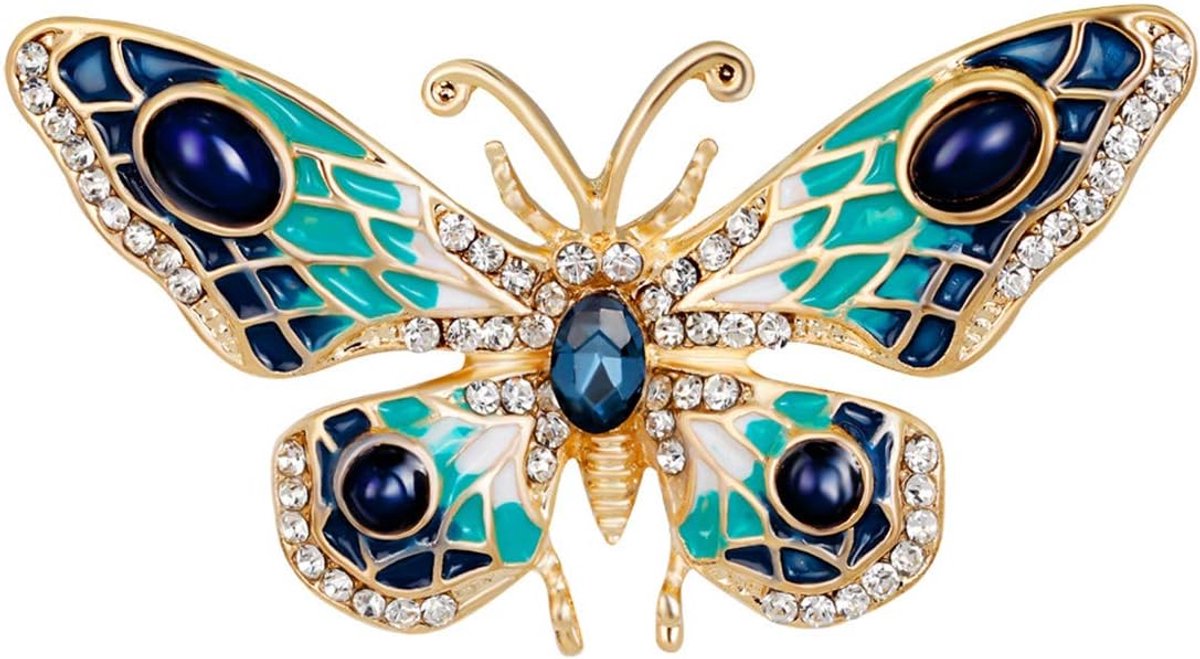 Vlinderbroche Palace Retro Pin Corsage Vlinder Broche Pin Badge Pin voor Vrouwen en Meisjes, Metaal