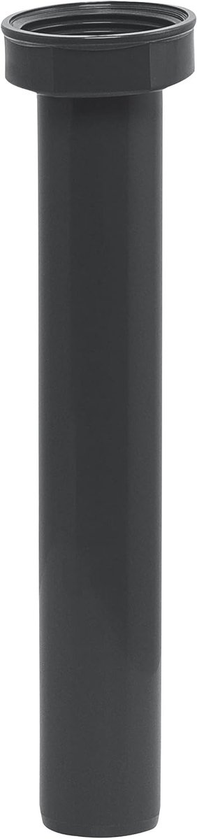 Rezyklat verstelbuis-1 1/4 inch IG-Ø 32 mm-200 mm lengte gemaakt van gerecyclede kunststoffen Made in Germany kwaliteit/sifon-dompelbuis / T318304R, grijs