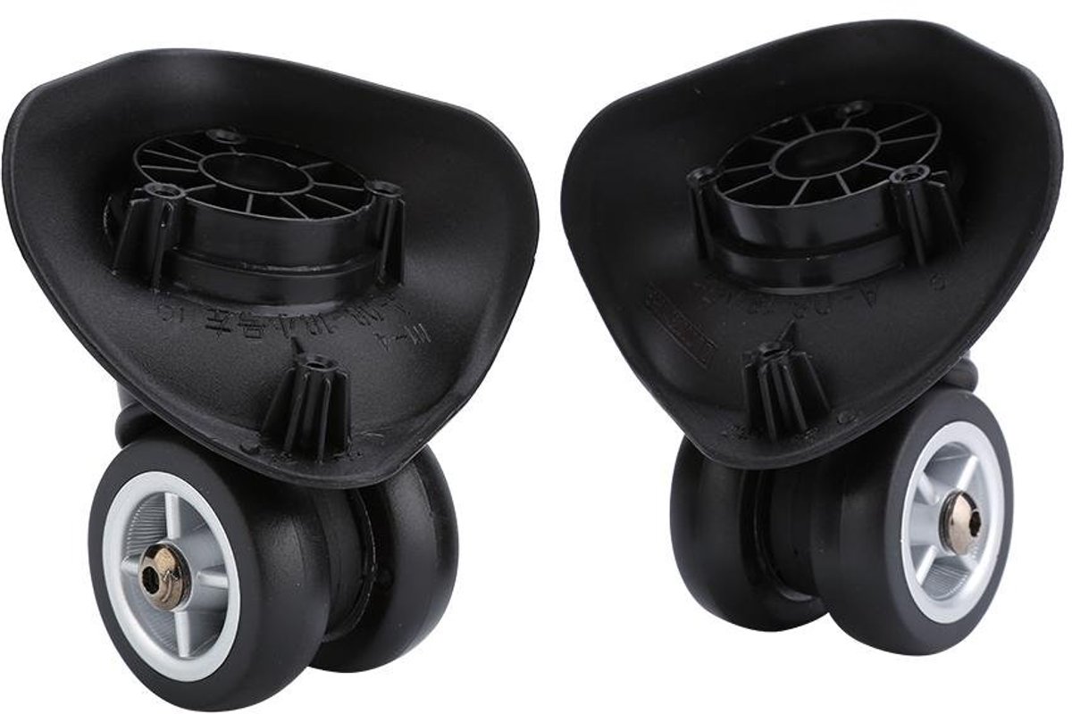 Universele PVC Koffer Vervangingswielen, 2 Stuks Zwart Zwenkwielen voor Bagage Trolley - Reparatie Accessoireset