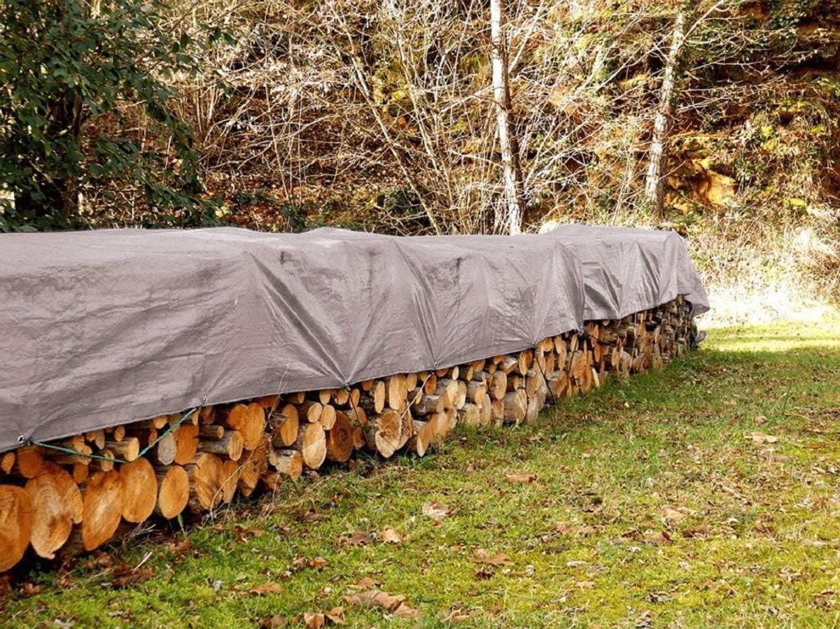 Afdekzeil - Tuinzeil Beschermzeil - Spullen Afdekken - Waterdicht UV-gestabiliseerd - 3x5m - Zilver
