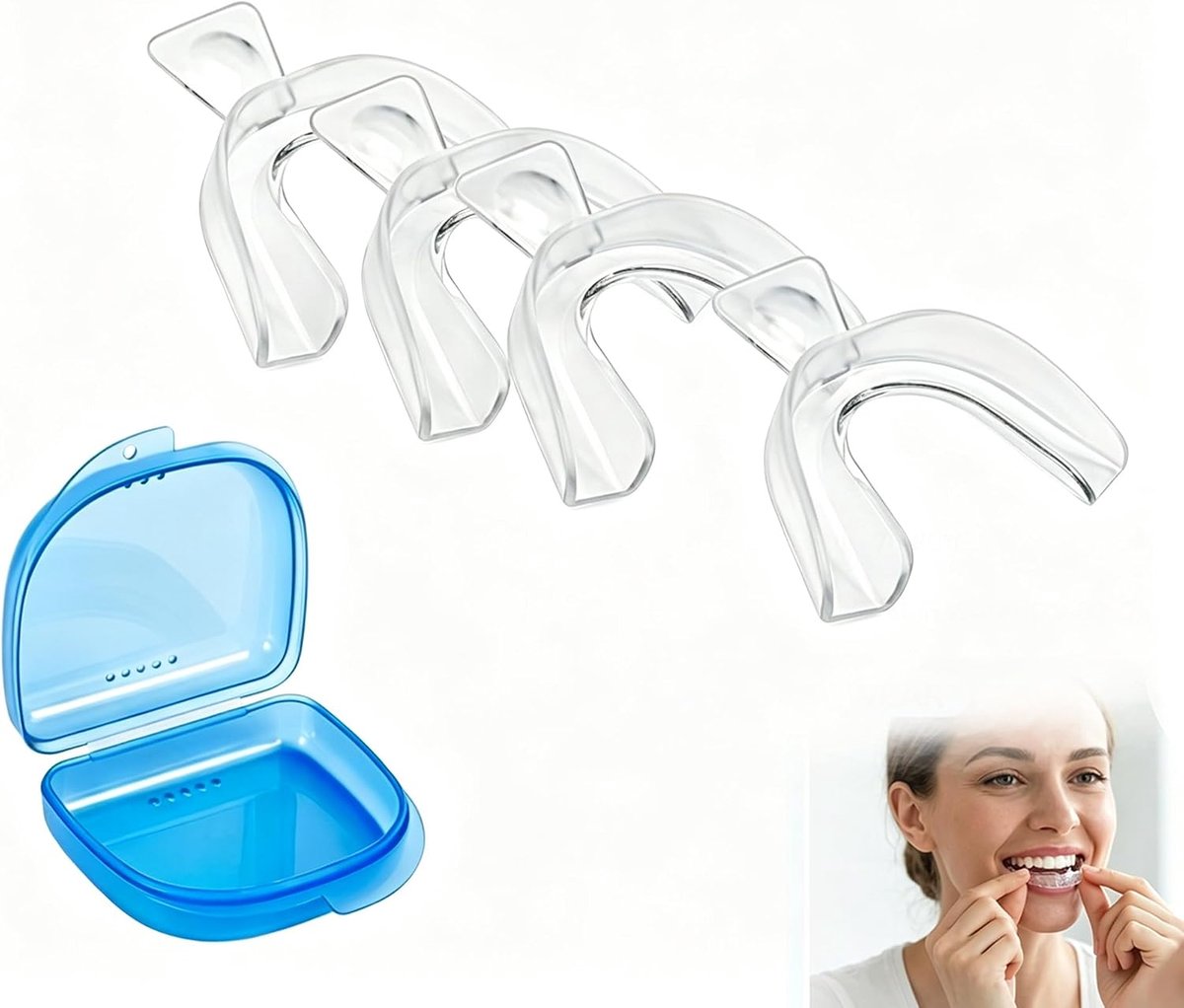 tandbescherming, nachtspalk, mondbescherming, tandbescherming, aanpasbaar, thermoplastisch, vervormbaar, slaapcomfort, ontlasting, wrijvingsbescherming, kaakontspanning box, volwassenen, 2
