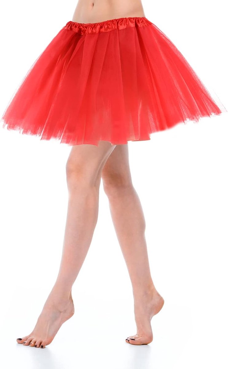 rok voor dames, voor tieners, volwassenen, klassiek, elastisch, 3 lagen tule tutu-rok voor verkleedpartijen, dansen, voor vrouwen en tieners