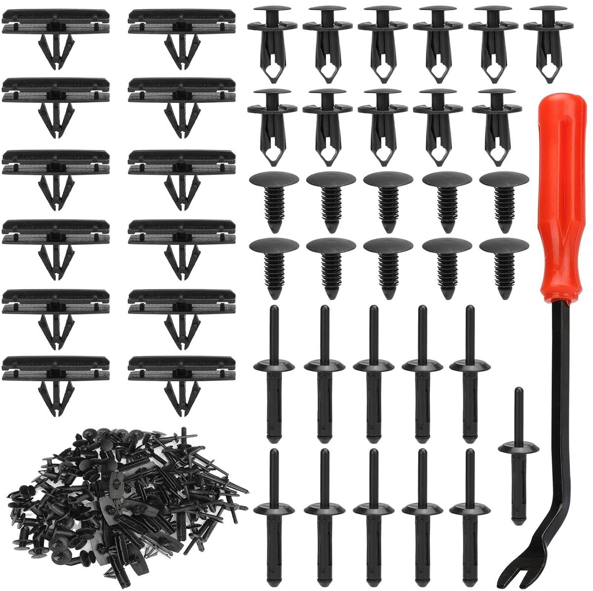 121 stuks Wrangler spatbordclips compatibel met Jeep Wrangler 2007-2022 en Grand Cherokee 2005-2010 reserveclips #6503598#6030441#6506007AA #68039280-AA