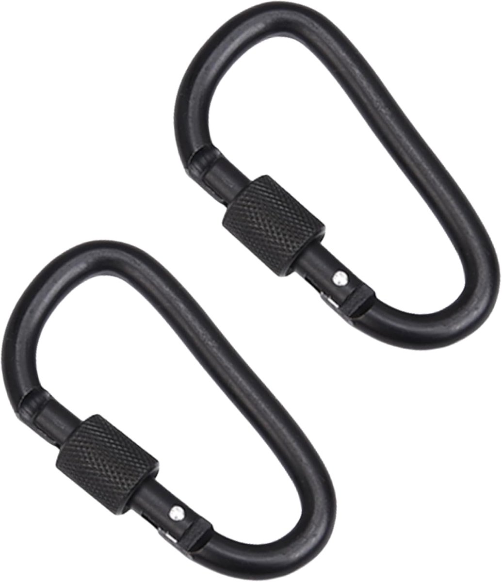 Aluminium Karabiner Clips met schroefslot - Compact Travel & Camping Essentials voor sleutelring, outdoor avonturen en vrouwen vakantie uitrusting