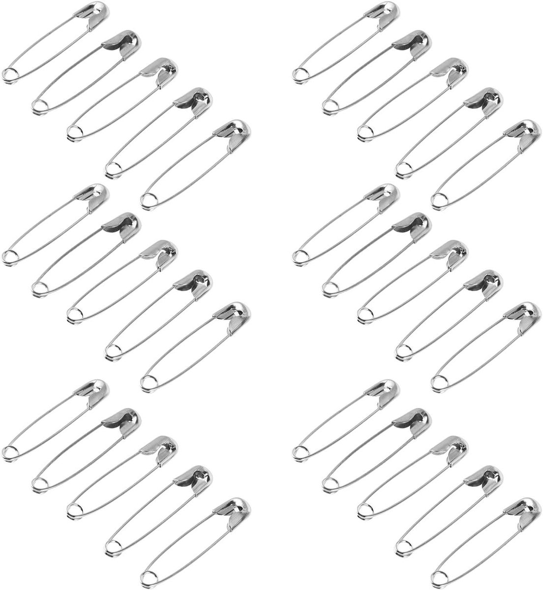 Veiligheidsspelden - Naaispelden Dressmaking Pins - Kleding Bevestigen - Roestvrij Staal - 30 x 4 x 1 mm - Zilver