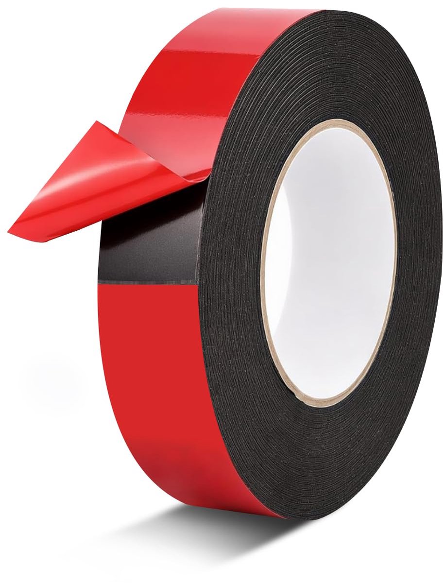 Dubbelzijdige tape, extra sterk, 5 m x 25 mm, waterbestendig en bestand tegen hoge temperaturen, montagetape voor - ShopVlot