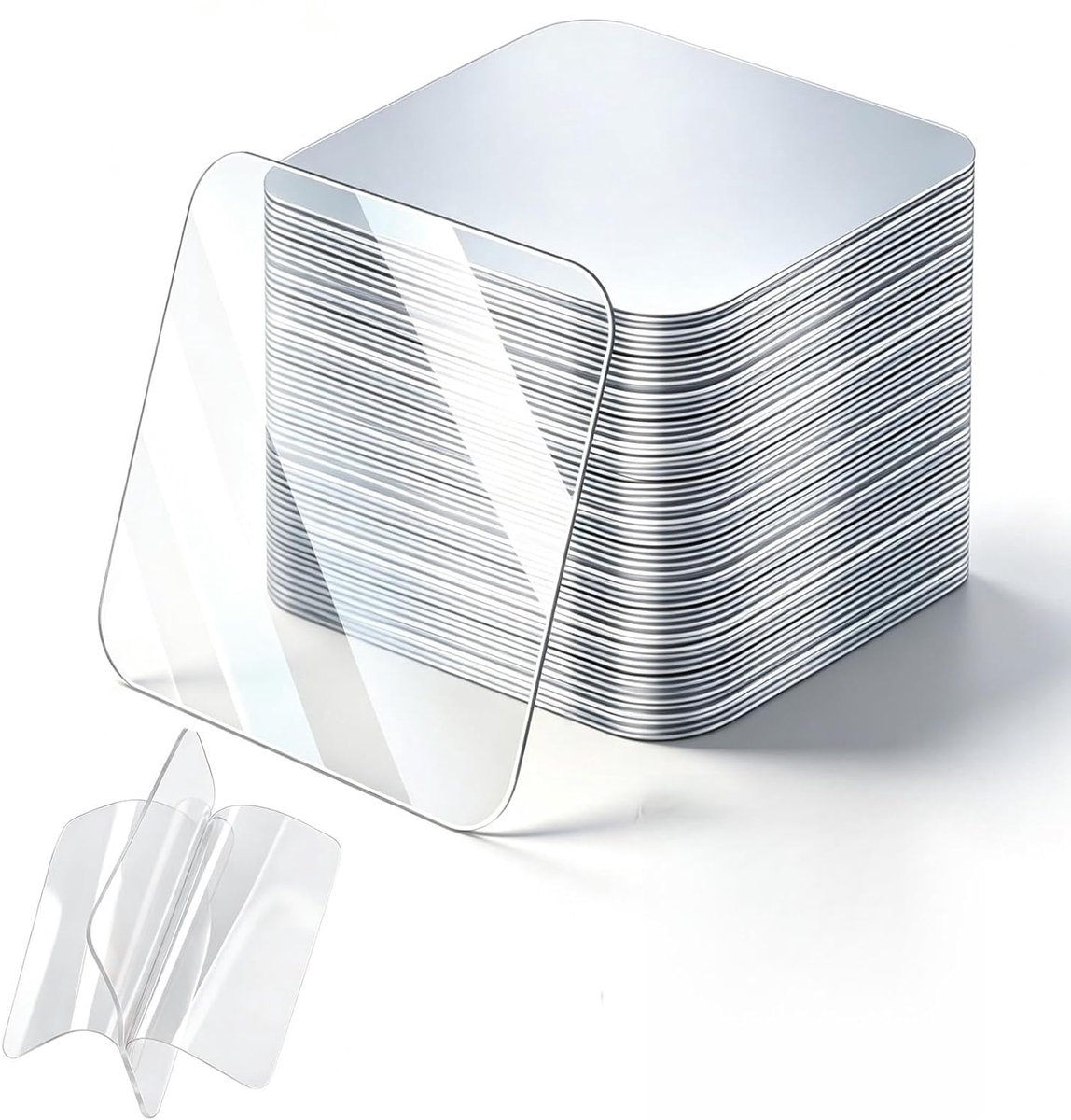 Pack of 40 Nano Adhesive Strips Transparent Double Sided Extra Strong Washable Removable Adhesive Tape Double Sided - ShopVlot