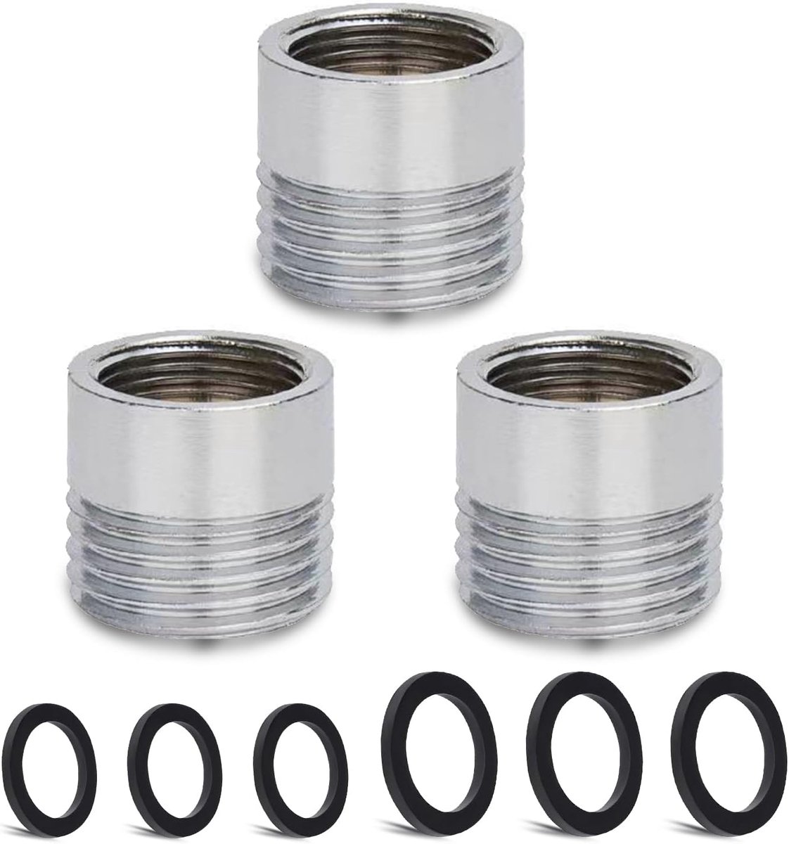 3 Stks Kraan Adapter Kit - M20mm naar M16mm Keuken Beluchter Set - Wastafel Aansluiten Tuinslang Water Filter Standaard Slang via Diverter