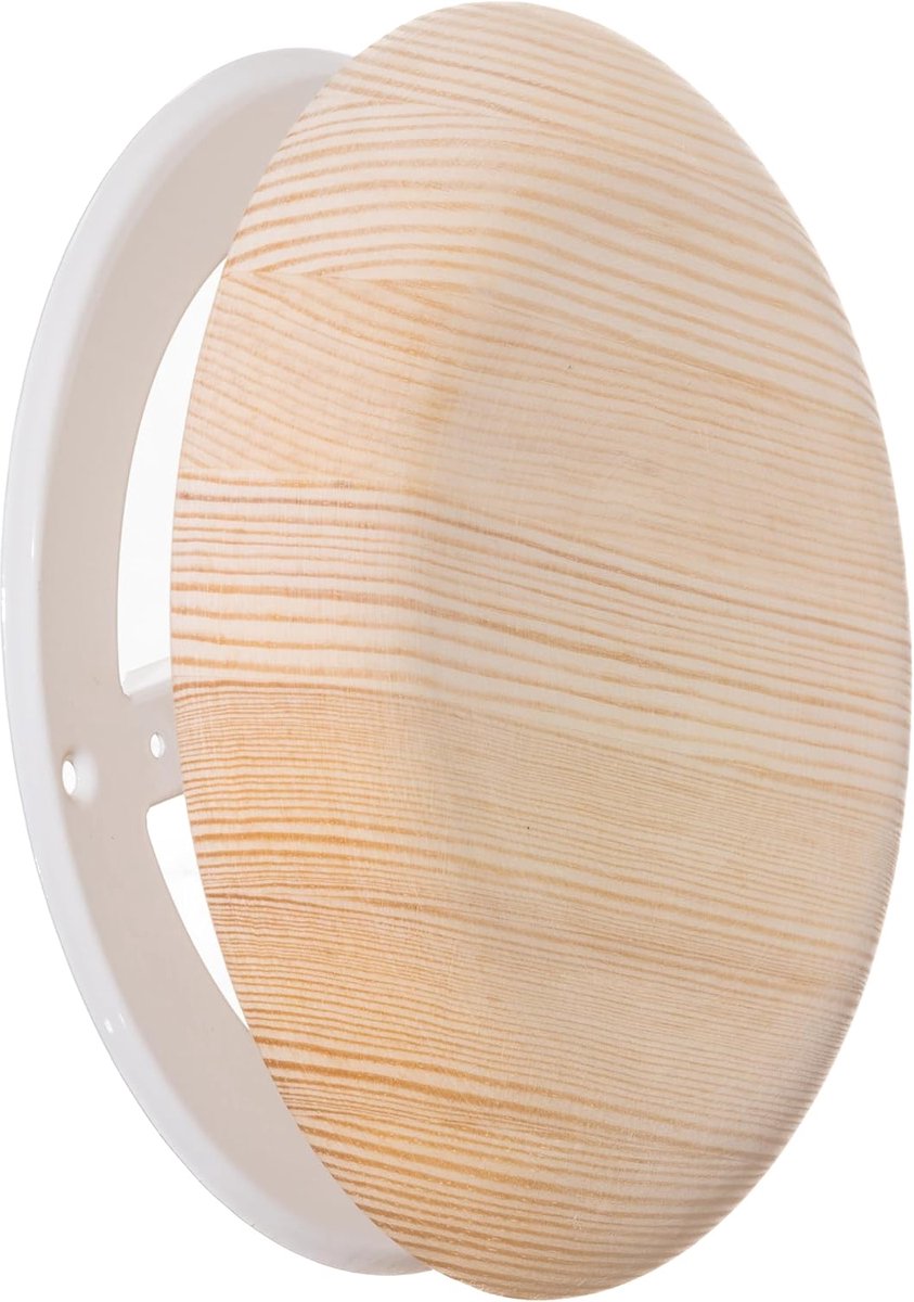 160 mm houten plaatventiel voor sauna, instelbare diffuser voor muur en plafond, toevoer- en afvoerventiel, ronde ventilatieafdekking, ventilatierooster van grenen