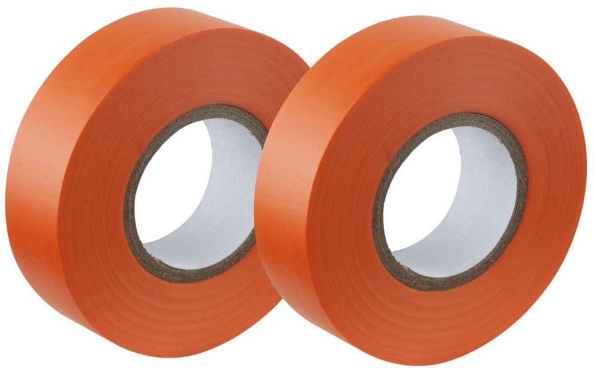 Zwart en rood PVC elektrische isolatieband - 20m x 19mm - Premium Twin Pack - 2 rollen van hoge kwaliteit tape | Duurzaam en zelfklevend – voor het isoleren, repareren en beschermen van elektrische draden – elektriciens en doe-het-zelvers