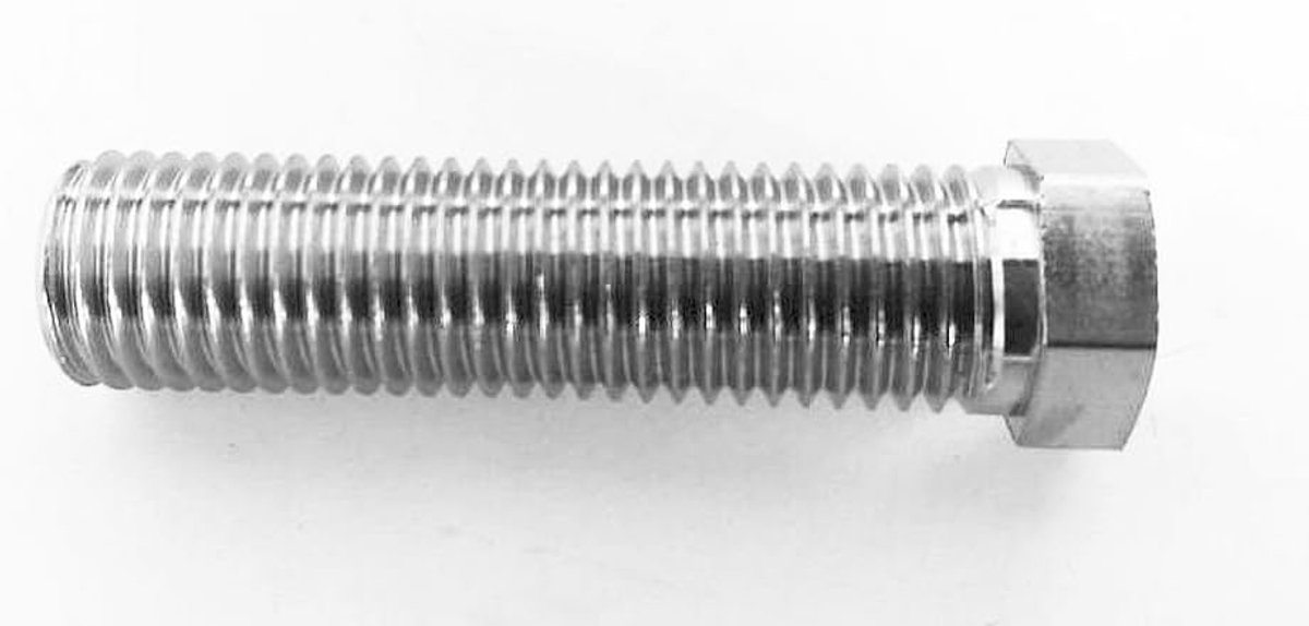 - Holle schroef voor zeefkorfventielen - universeel geschikt voor ventielen met 1,5 en 3,5 inch - 45 mm lengte - M12 x 1,5 mm